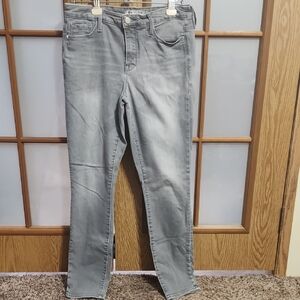 Athleta Sculptek Womens Grey Stretch Skinny Jeans Size 8